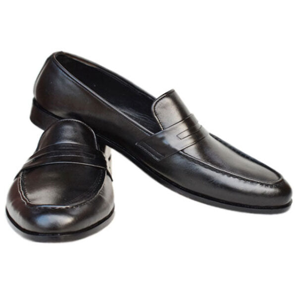 Johny Weber Handmade Black Leather Loafers - Image 2