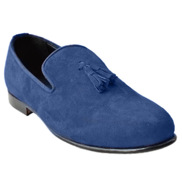 Johny Weber Handmade  Blue Casual Suede Loafer