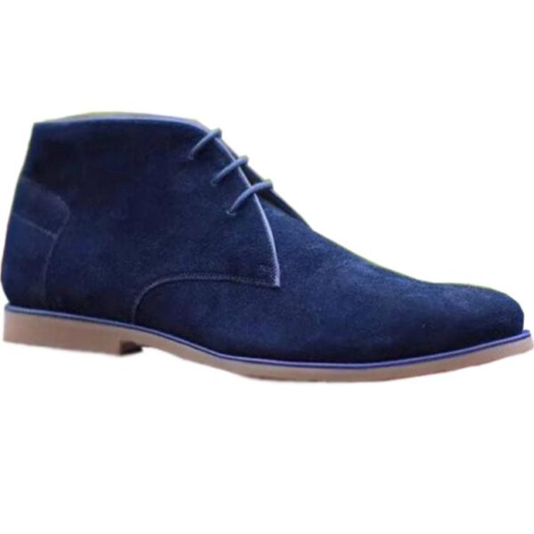 Johny Weber Handmade Blue Suede Leather Chukka Boots