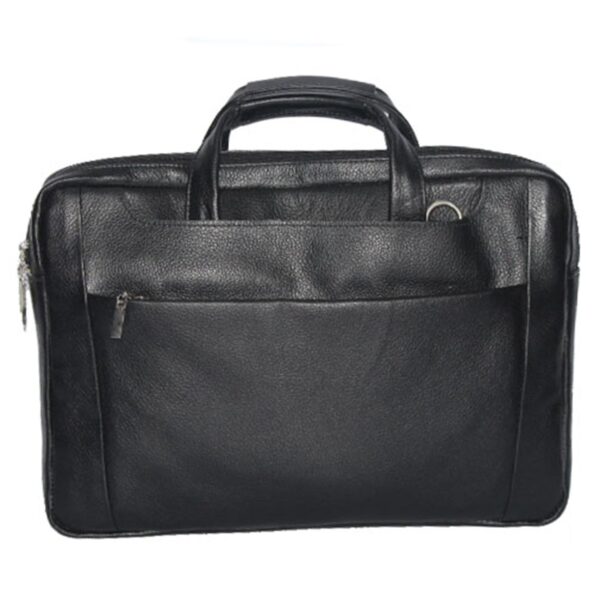 Johny Weber Handmade Black Leather Laptop Bag