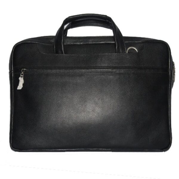 Johny Weber Handmade Black Leather Laptop Bag - Image 2