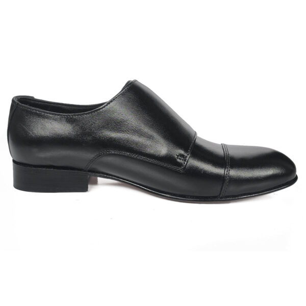 Johny Weber Handmade Black Leather Double Monkstrap Shoes - Image 3