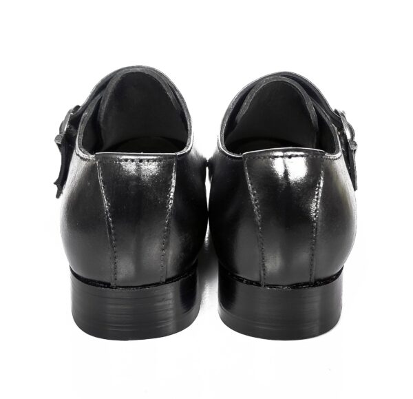 Johny Weber Handmade Black Leather Double Monkstrap Shoes - Image 7