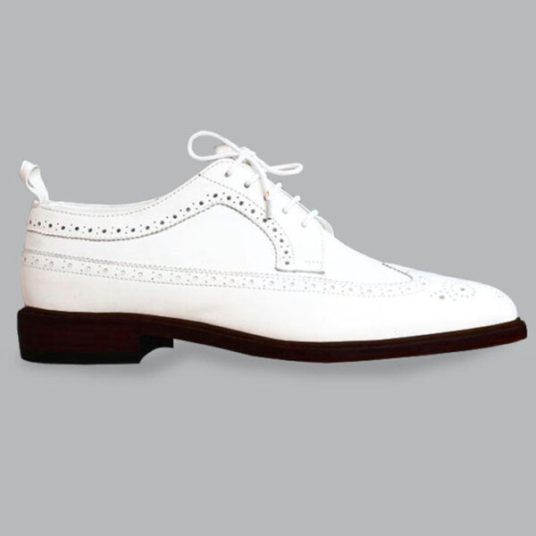 Johny Weber Handmade Brook Style White Oxfords - Image 4