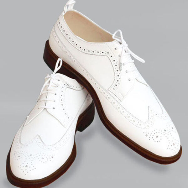 Johny Weber Handmade Brook Style White Oxfords - Image 3