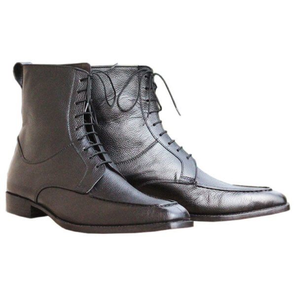 Johny Weber Handmade Black Leather Men Chukka Boot - Image 3