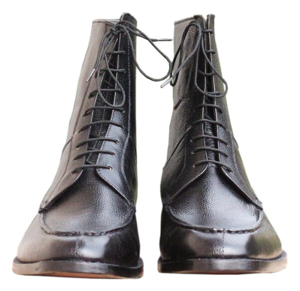 Johny Weber Handmade Black Leather Men Chukka Boot - Image 5